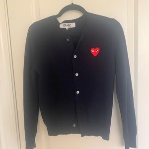 Comme des Garçons play navy cardigan